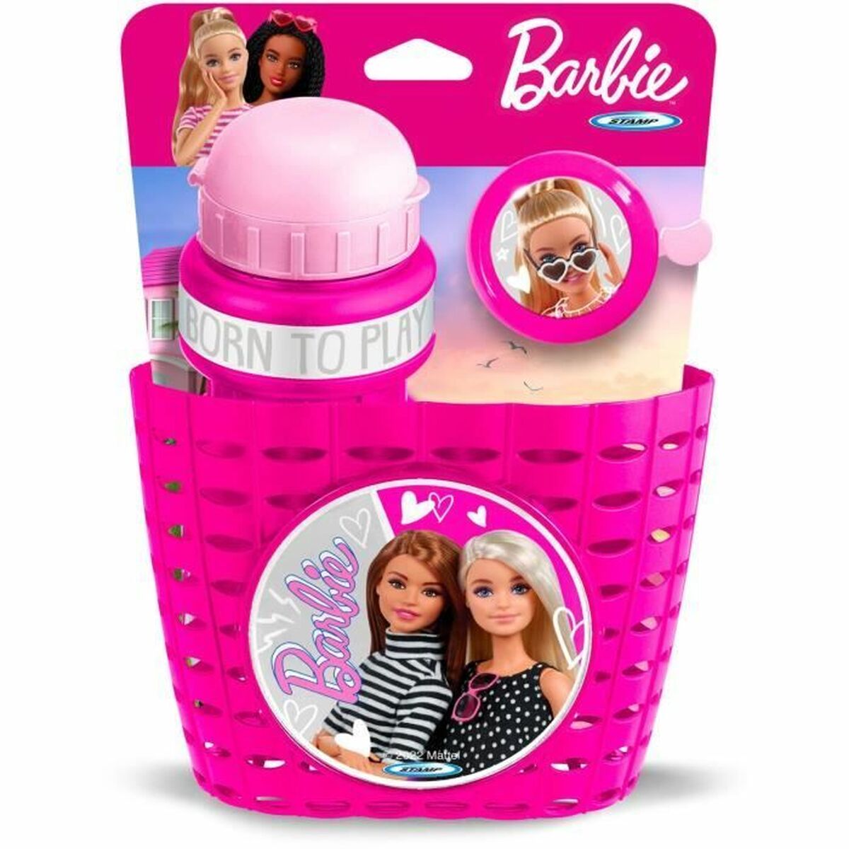 Panier enfant pour vélo Mattel Barbie 13 x 24 x 20 cm